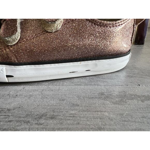 Converse All Star Toddler Girls Glitter Pink Low Top Easy On Sneakers Shoes 10 - Picture 8 of 11